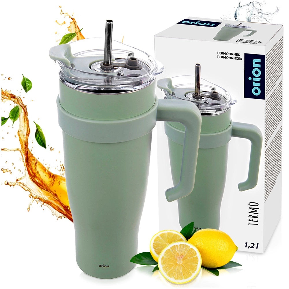 Travel Mug 1.2L Stainless Steel with Handle