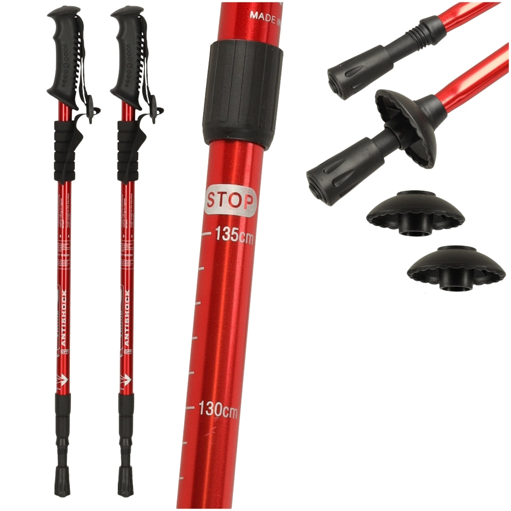 Trekking poles Nordic walking poles foldable black