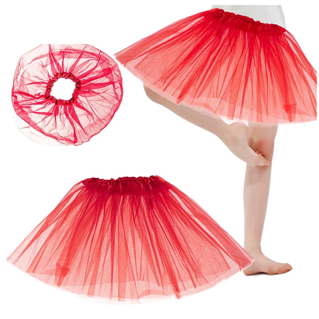 Tulle tutu skirt costume red