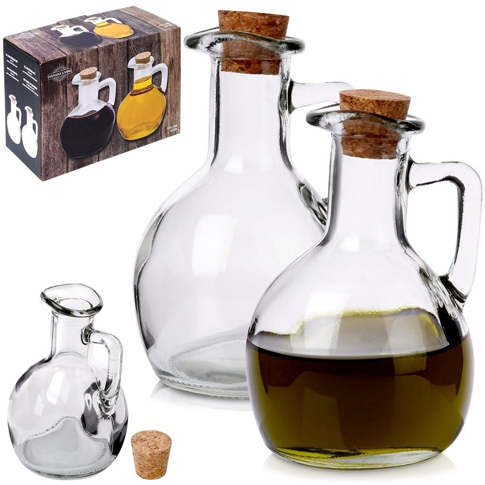 Two-bottle set for oil & vinegar - Stylish and decorative