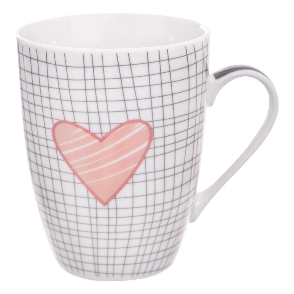Two comfortable porcelain heart mugs - perfect gift!