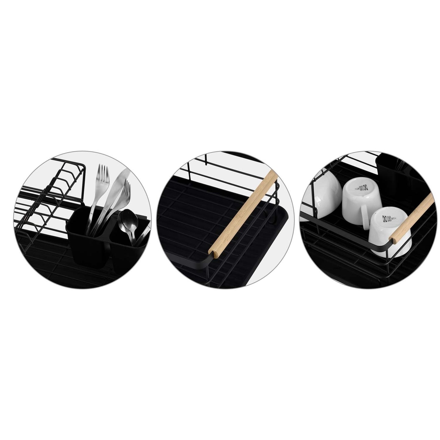 Two-level dish dryer MS-601 Massido, black