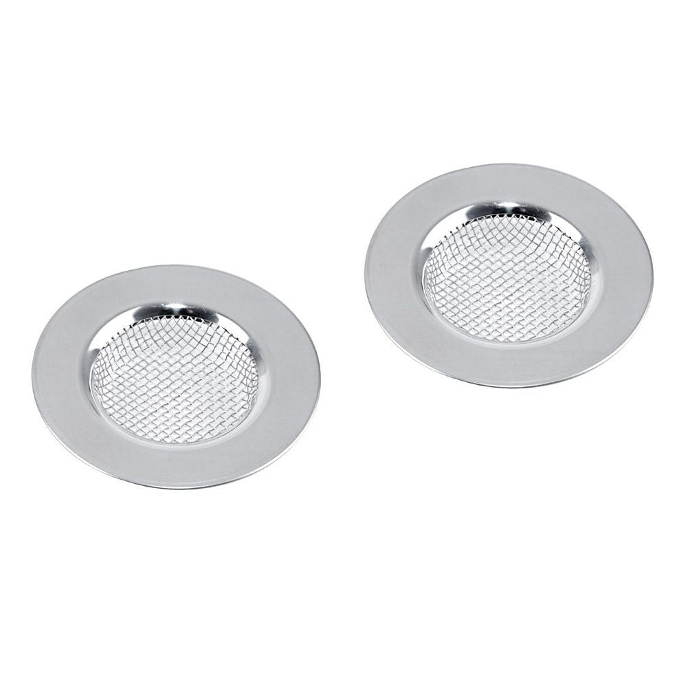 Two sink strainers 6.5 cm - Stainless steel, prevents clogging
