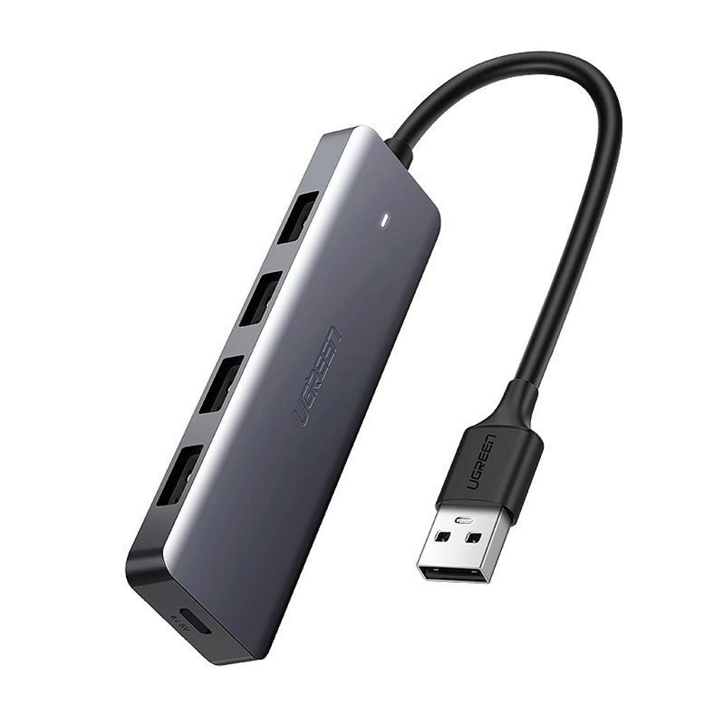 UGREEN HUB USB-A to 4x USB-A 3.0 / 1x micro-USB power supply - Gray