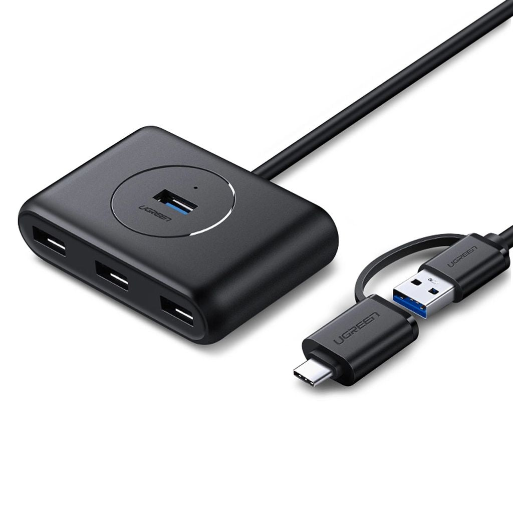 UGREEN USB 3.0 Hub with USB-C Port 1m - Black