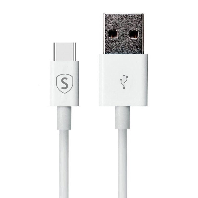 USB-C Cable for Fast Charging 2.4A, 0.25m - White