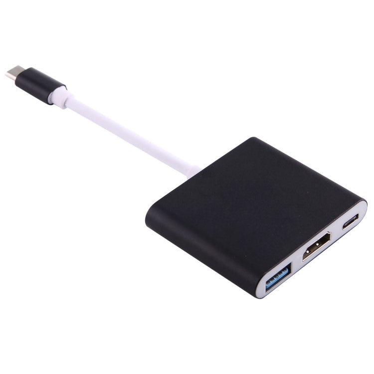 USB-C to HDMI - USB-A - USB-C Adapter - Black