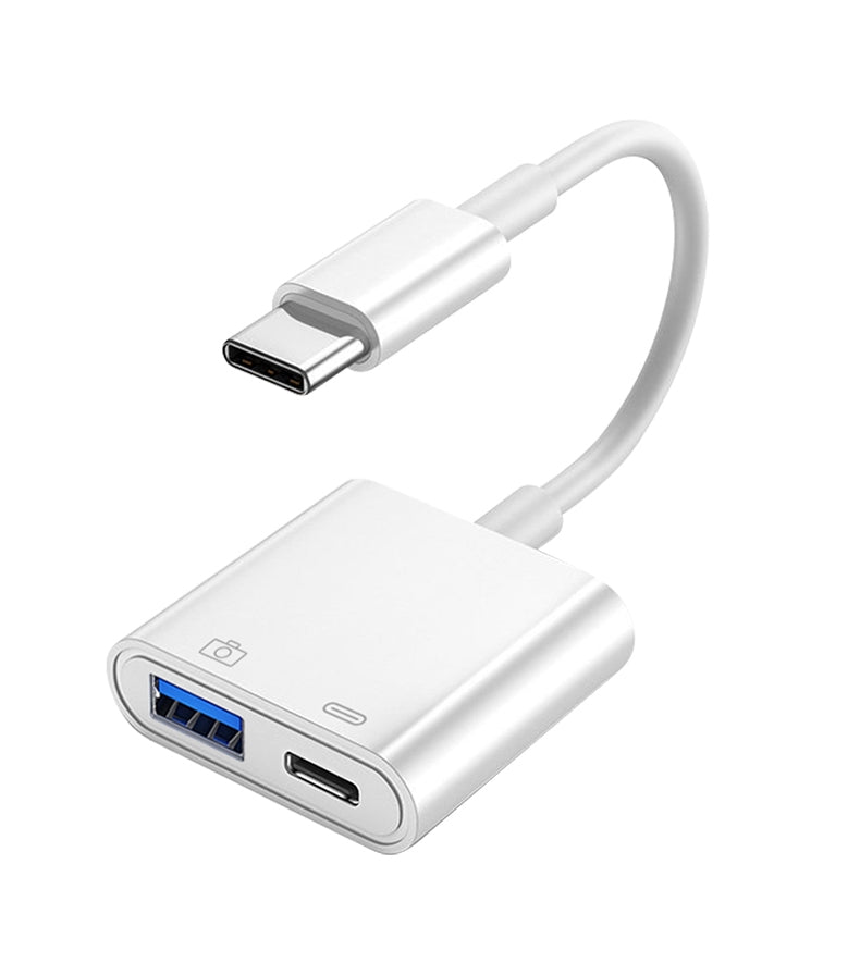 USB-C to USB-C & USB Camera Adapter 5V, 1A - White