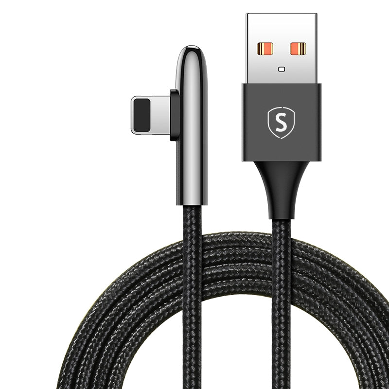 USB to Lightning Gaming Cable, 2m, 2.4A, - Black