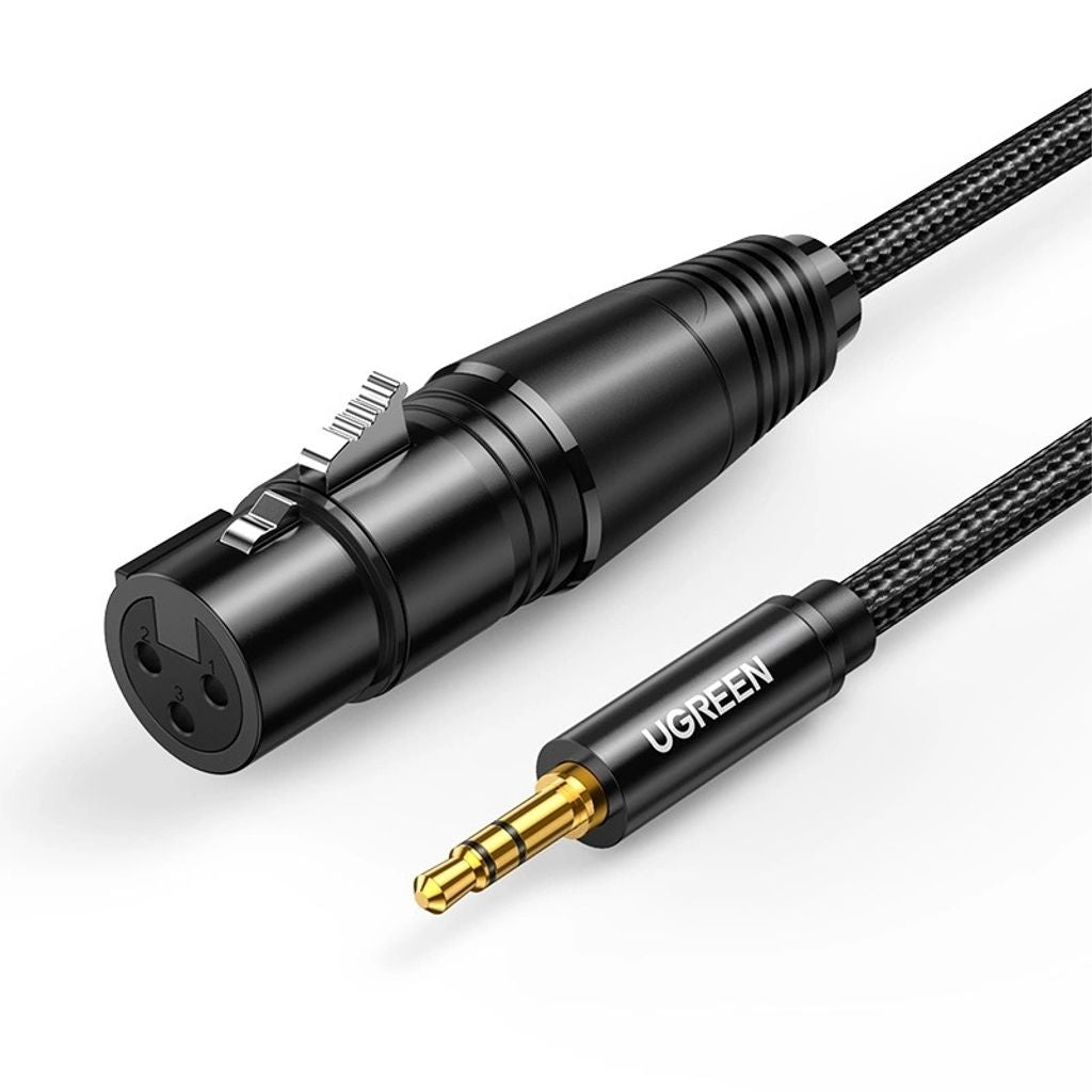 Ugreen 3.5mm Mini Jack (Male) to XLR (Female) Audio Cable, 1m - Black