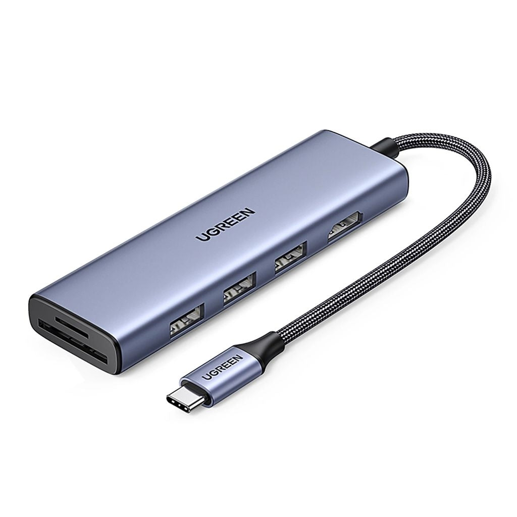 Ugreen 6-in-1 USB-C to HDMI / 3x USB-A 3.0 / SD / TF - Gray