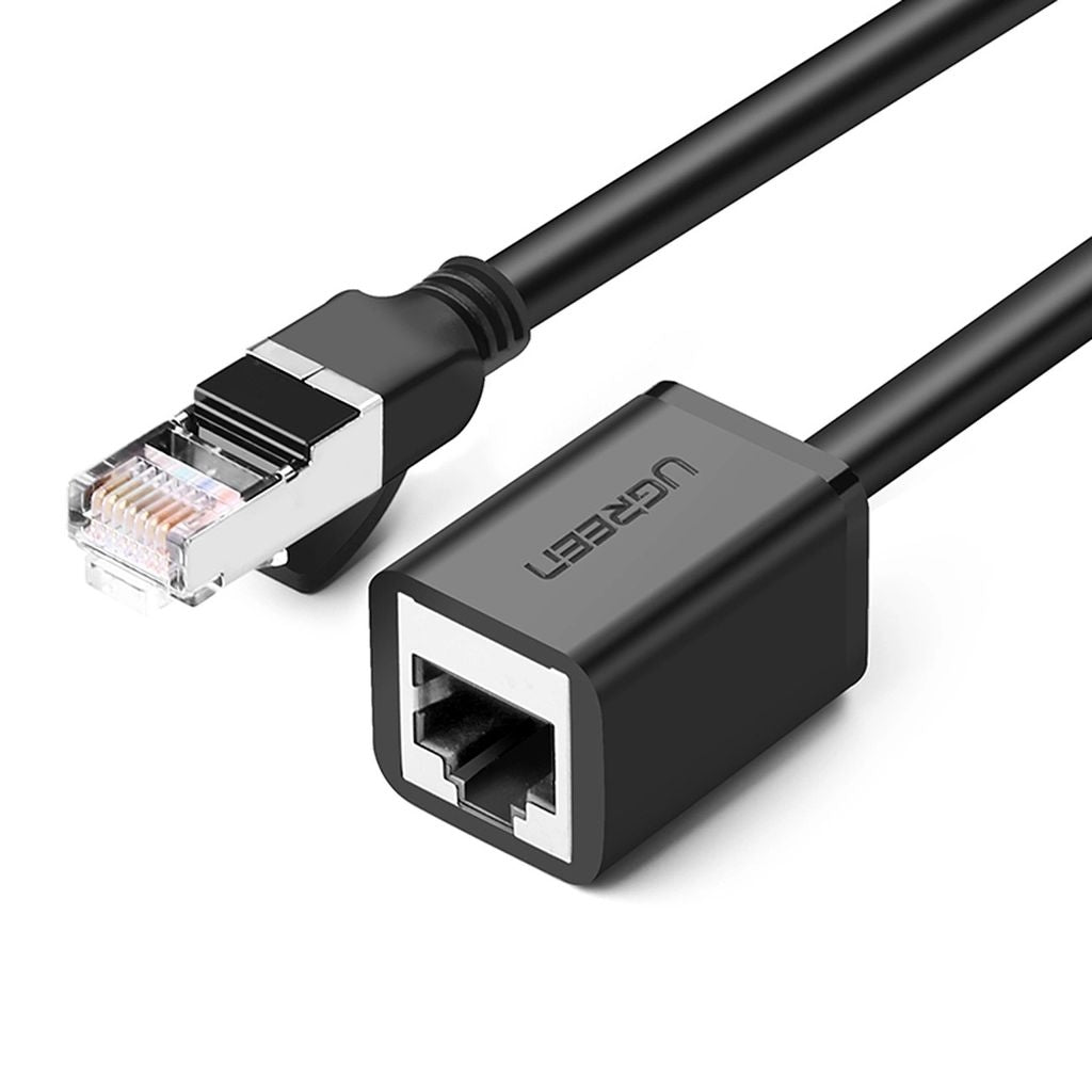 Ugreen Internet/Ethernet Patchcord RJ45 F/UTP Cat6 Extension Network Cable, 1000Mbps, 1m - Black