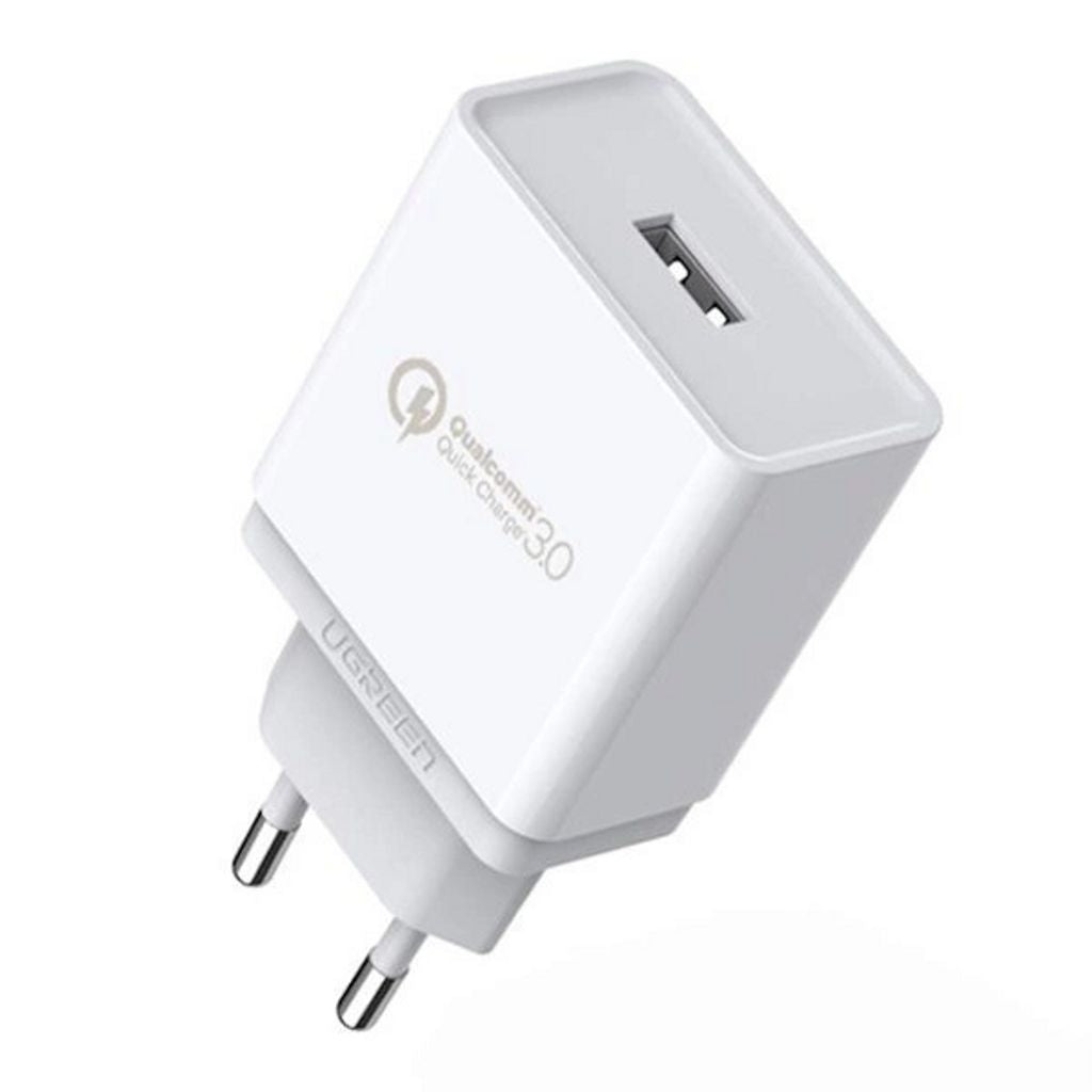 Ugreen USB-A Fast Charger, QC 3.0, 18W, 3A - White