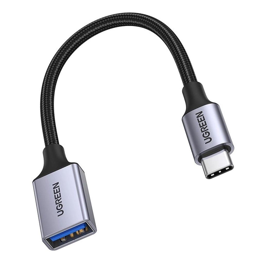Ugreen USB-C (Male) to USB-A (Female) 3.0 OTG Cable, 0.15m - Black