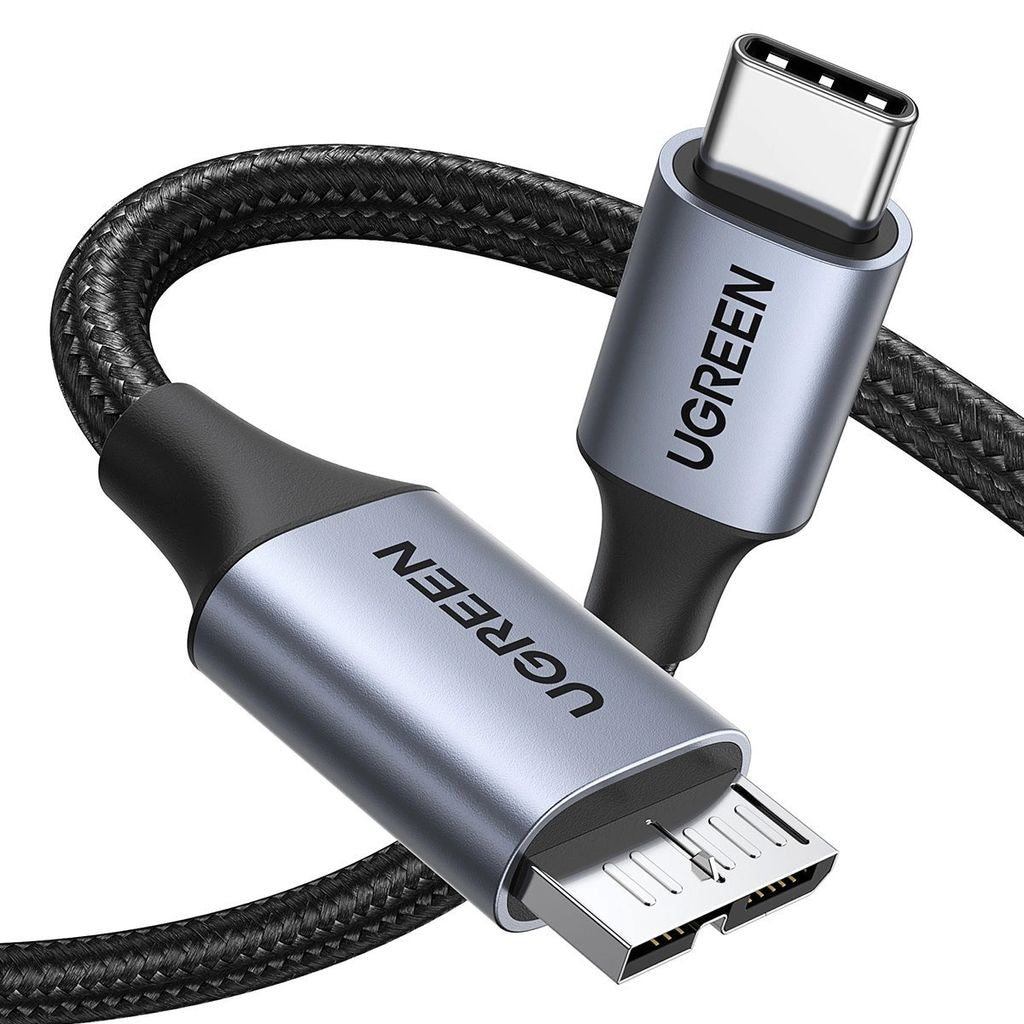 Ugreen USB-C / micro USB-B 3.0 cable, 5Gb/s, 3A, 0.5m - Gray