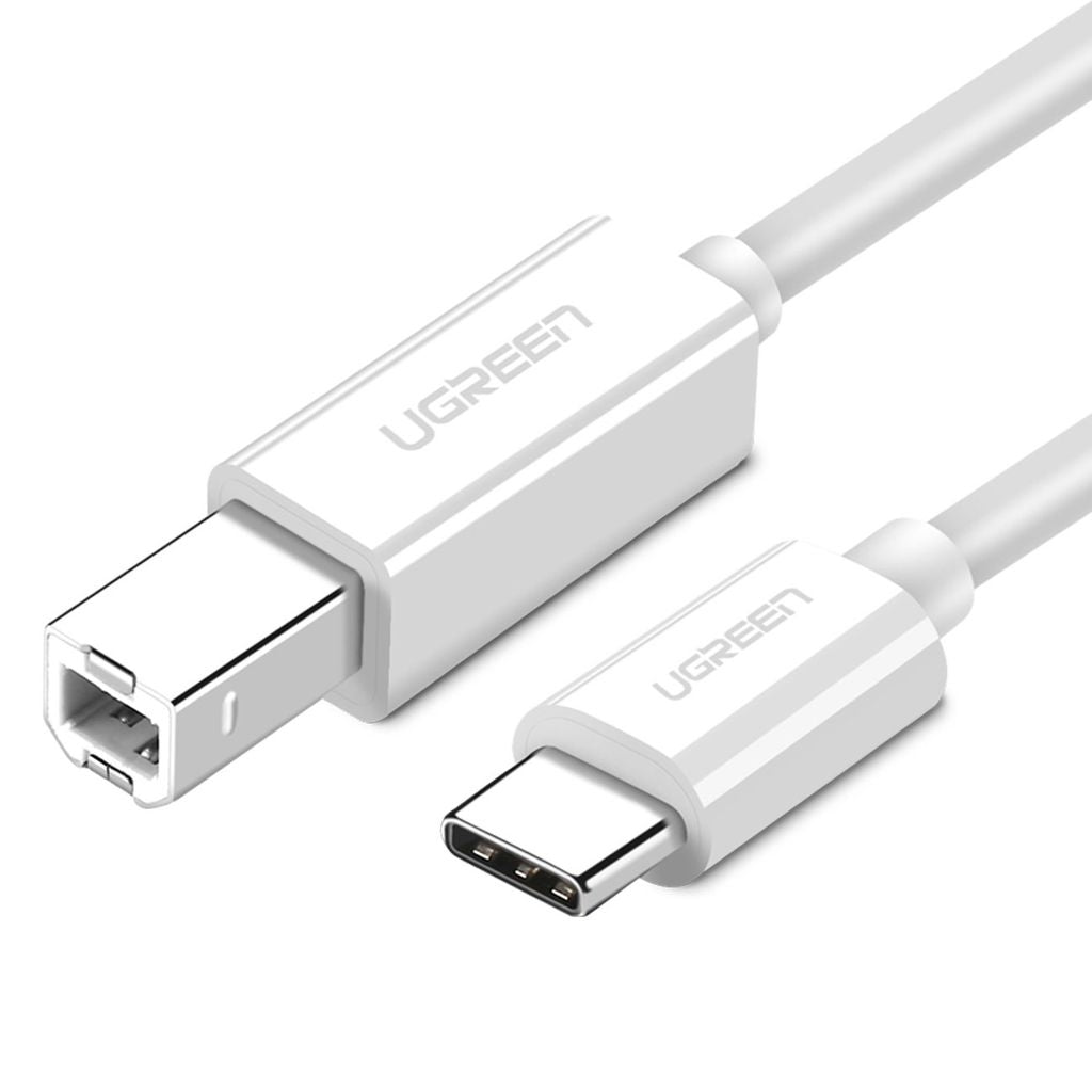 Ugreen USB-C to USB-B 2.0 Printer cable 1m - White