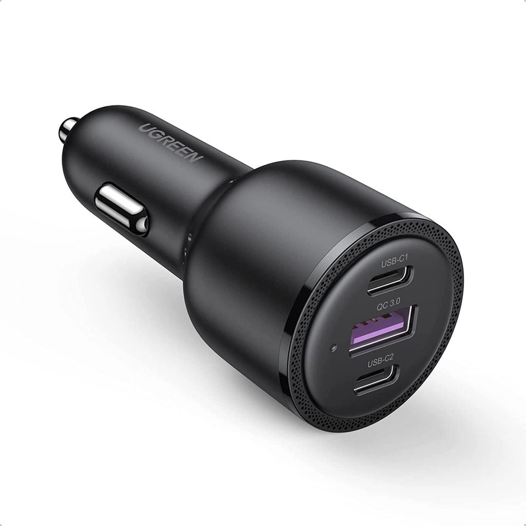 Ugreen car charger 2x USB-C / 1x USB, 69W - Black