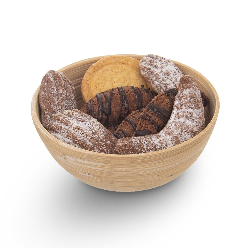 Unique bamboo bowl for fruit, vegetables and nuts