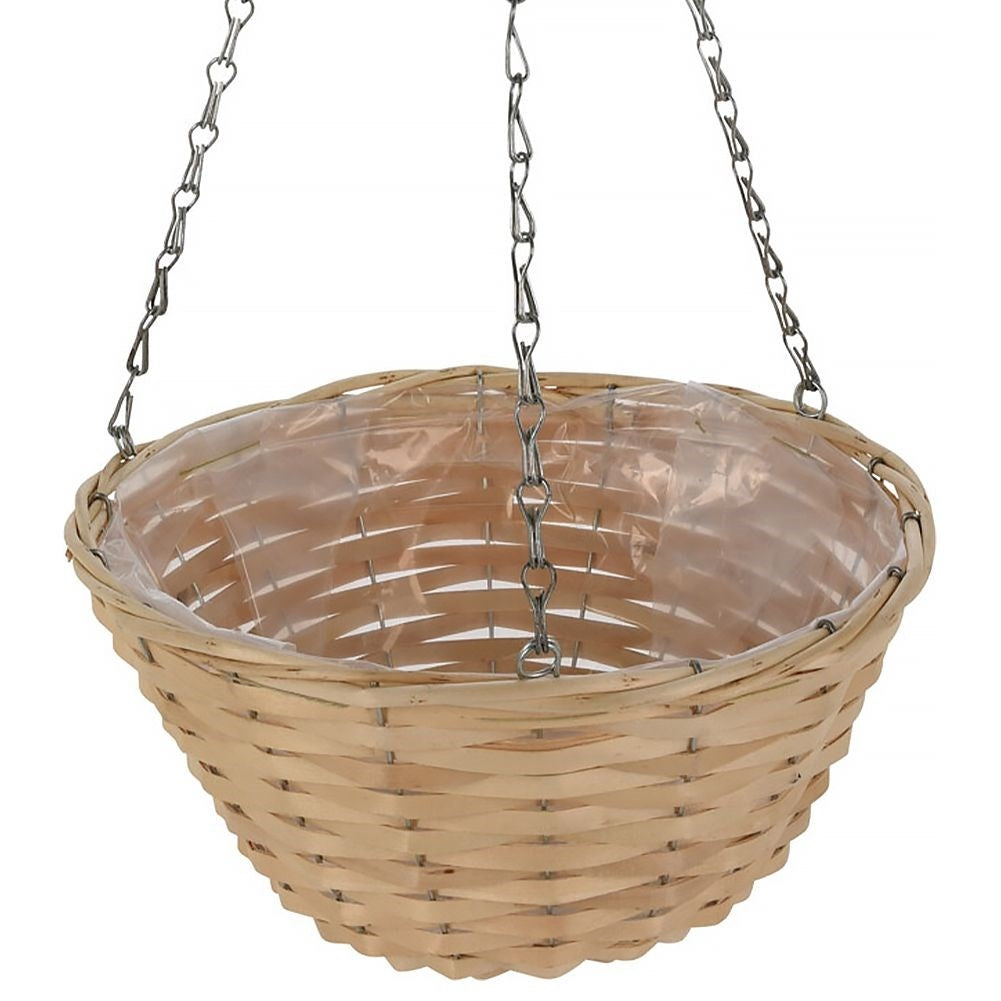 Unique hanging flower pot in boho style, braided from natural materials