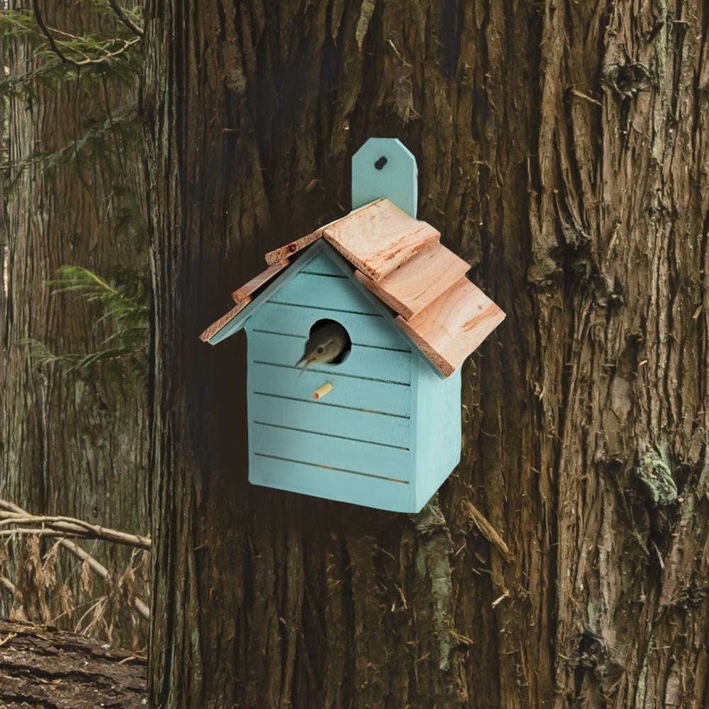 Unique wooden house for birds - perfect for garden or balcony