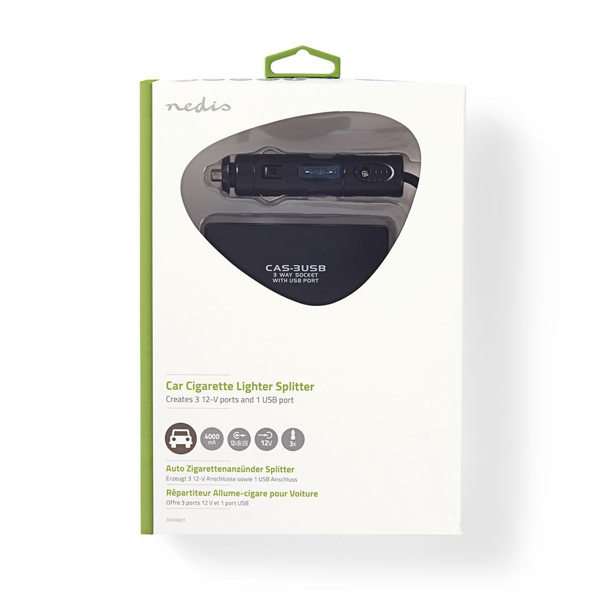 Universal DC Power Adapters | Car adapter | 150 W | Input voltage: 12 V DC | 12 V DC | Maximum output current per port: 4.0 A | Black