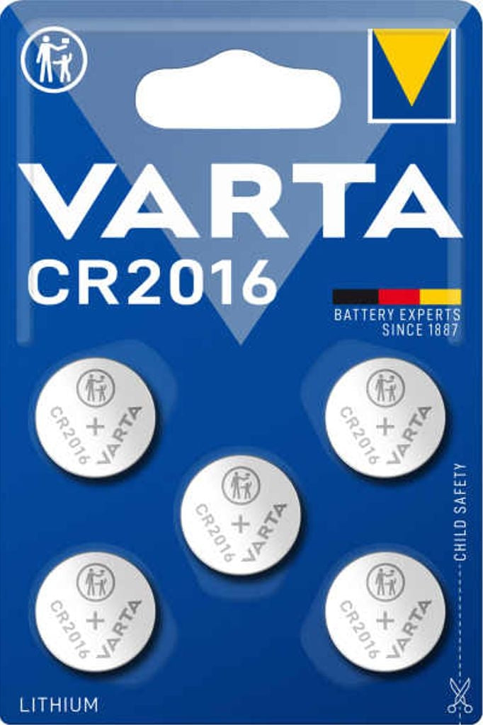 VARTA Lithium Coin button cell battery CR2016, 5-pack
