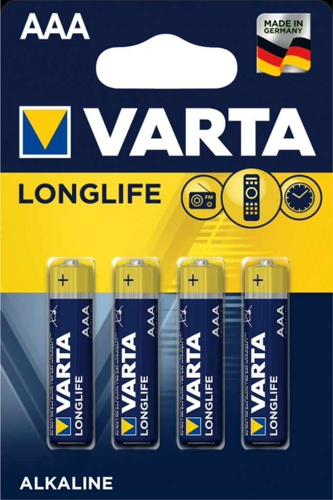 VARTA Longlife Alkaline AAA battery LR3, 4-pack