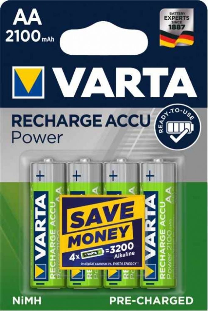 VARTA Recharge Accu Power AA battery 2100 mAh, 4-pack
