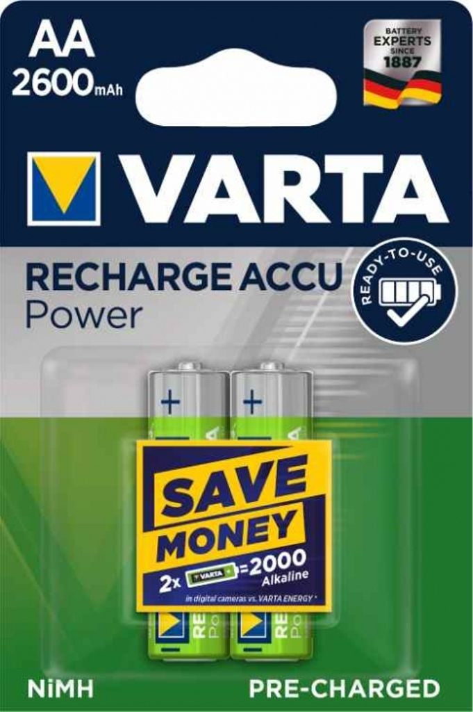 VARTA Recharge Accu Power AA battery 2600 mAh, 2-pack