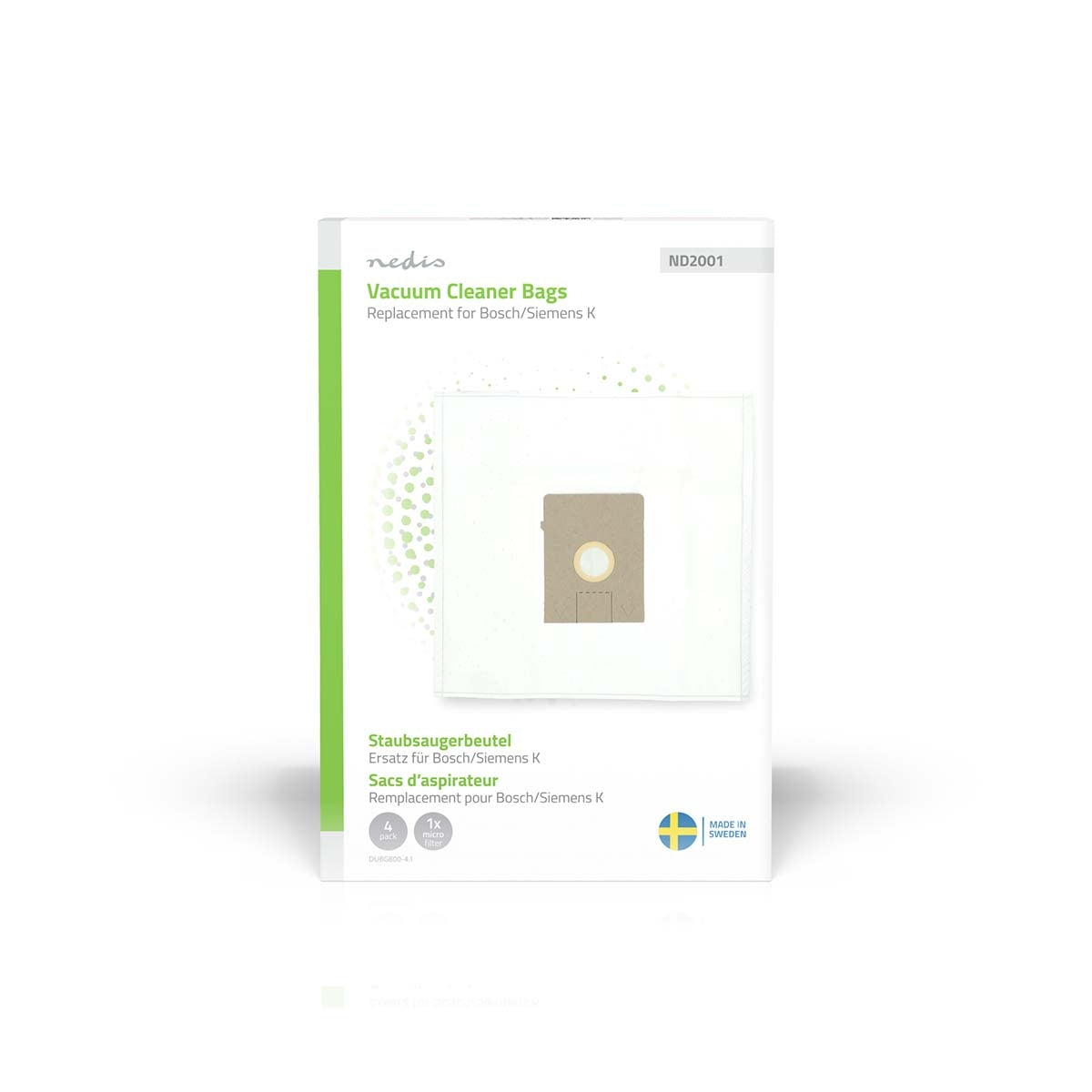 Vacuum Cleaner Bags, Synthetic, 4 Pack, Fits Bosch/Siemens