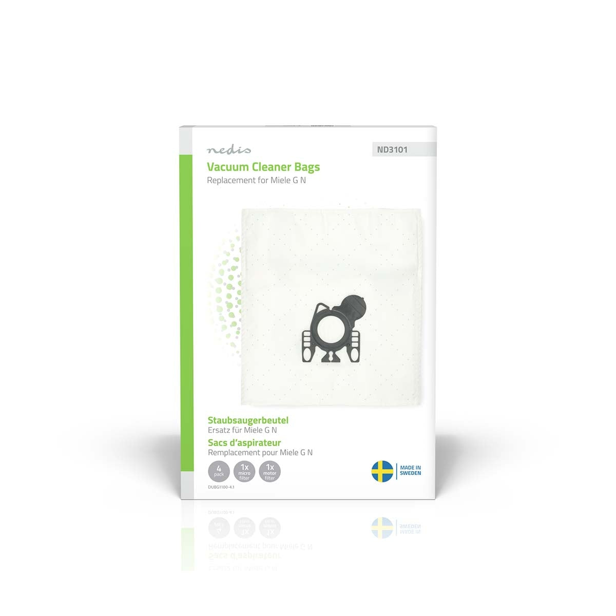 Vacuum Cleaner Bags, Synthetic, 4 Pack, Miele GN Compatible