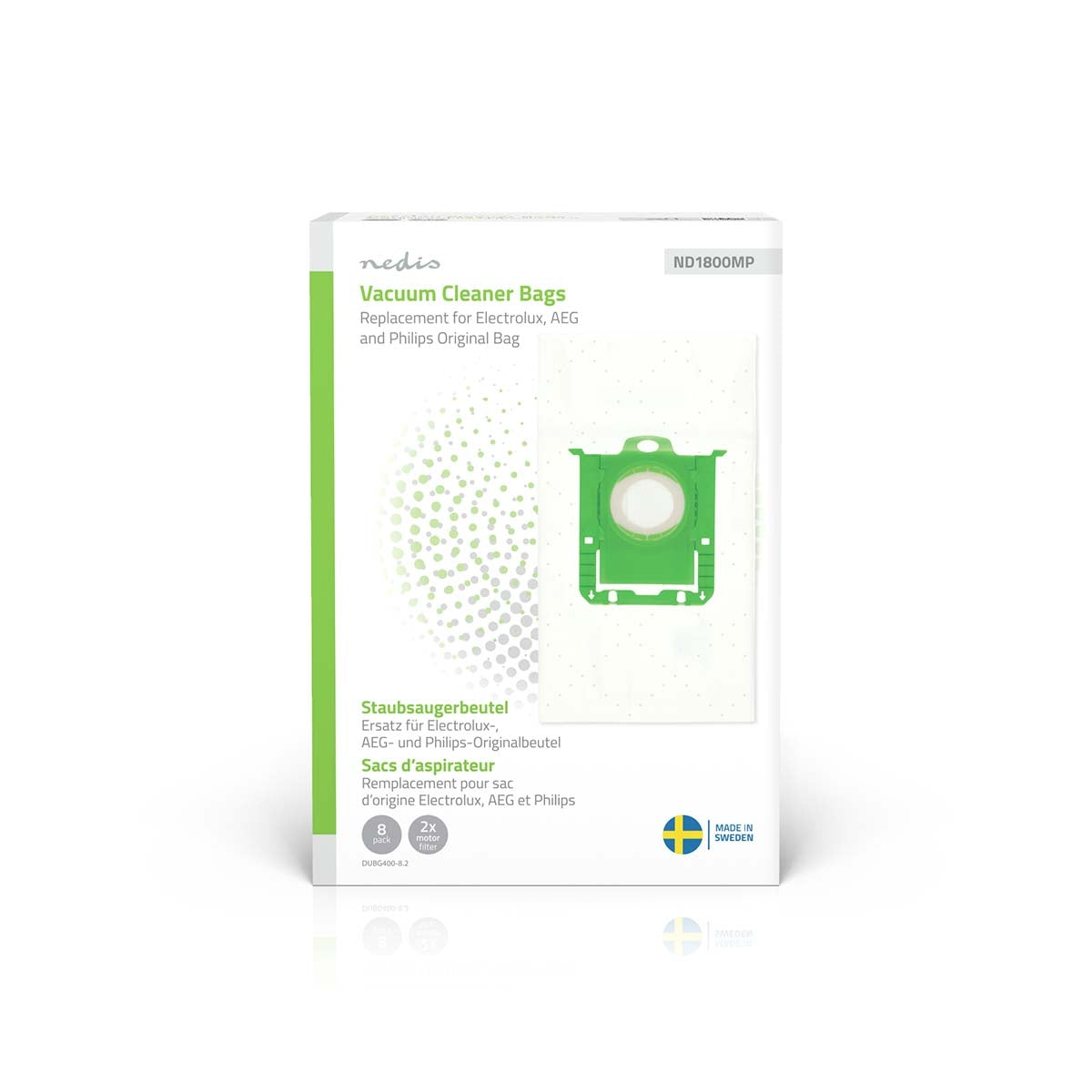 Vacuum Cleaner Bags, Synthetic, 8 Pack, Fits Electrolux