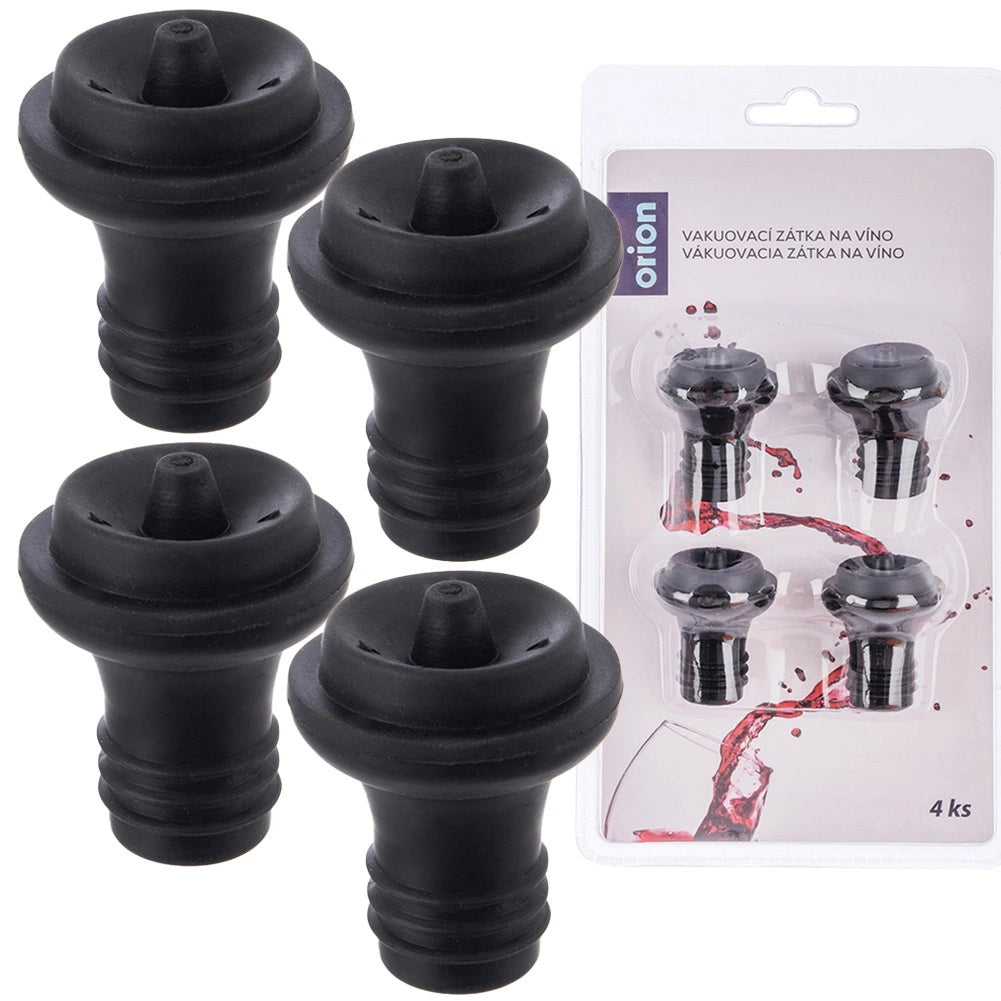 Vacuum Wine Bottle Stoppers, Set of 4 – Airtight Seal