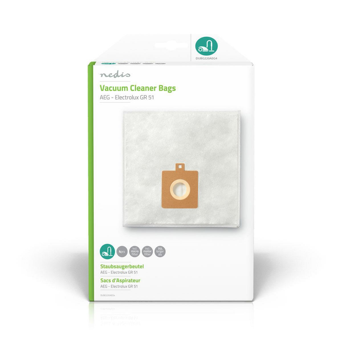 Vacuum bag | 4 pcs. | Synthetic | Most sold for: AEG / Electrolux | White