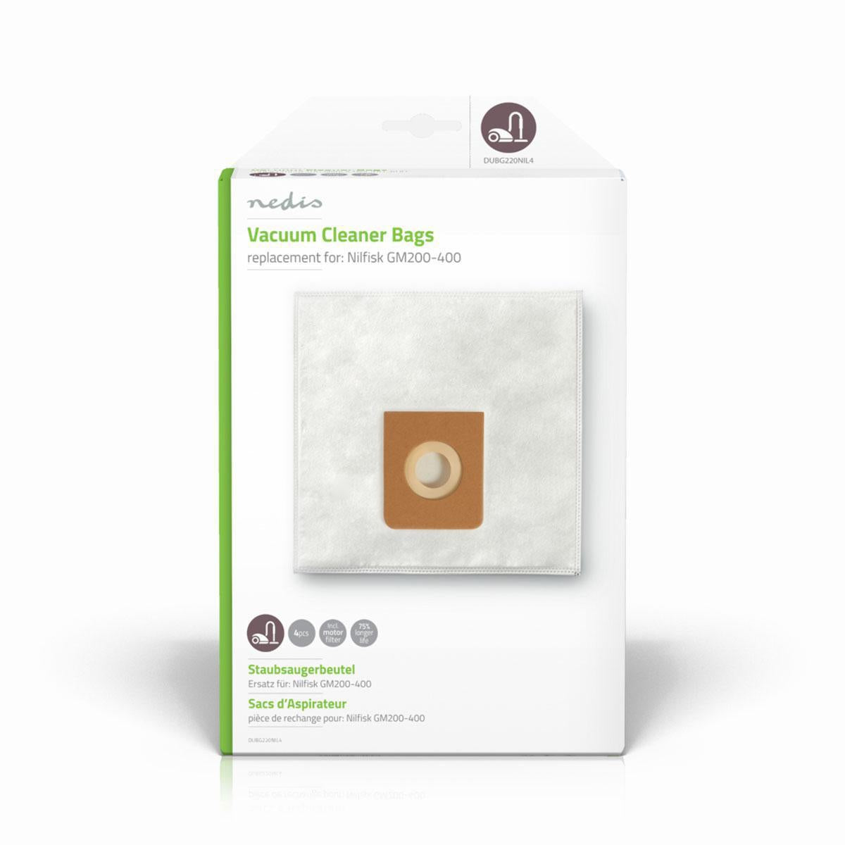 Vacuum bag | 4 pcs. | Synthetic | Most sold for: Nilfisk | White