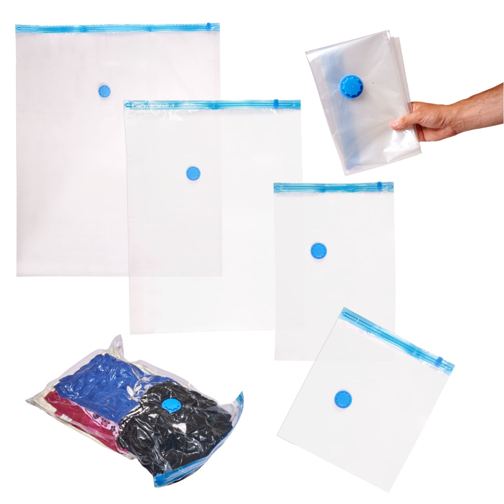 Vacuum bags for clothes 8 pieces 4 sizes 35x40cm, 40x60cm, 60x80cm, 80x100cm