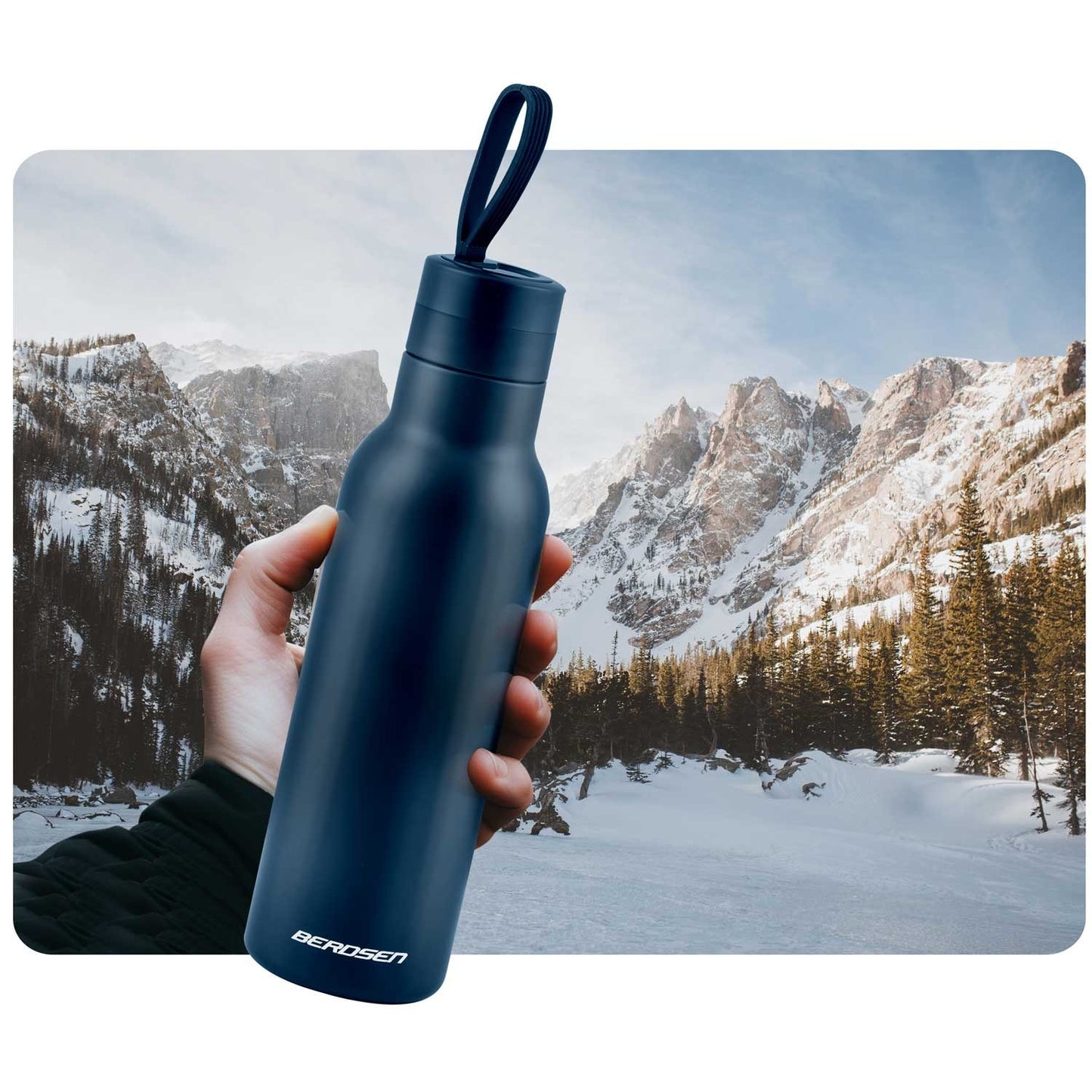 Vacuum thermos 500 ml BD-787 Dark blue