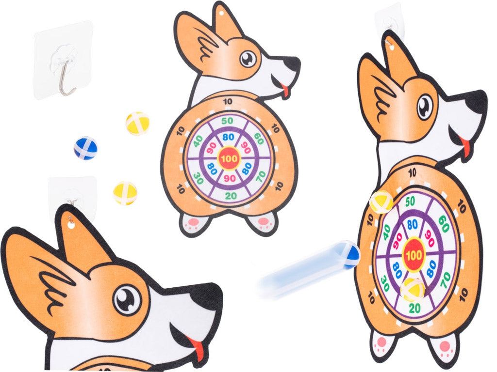 Velcro dart game safe darts target corgi