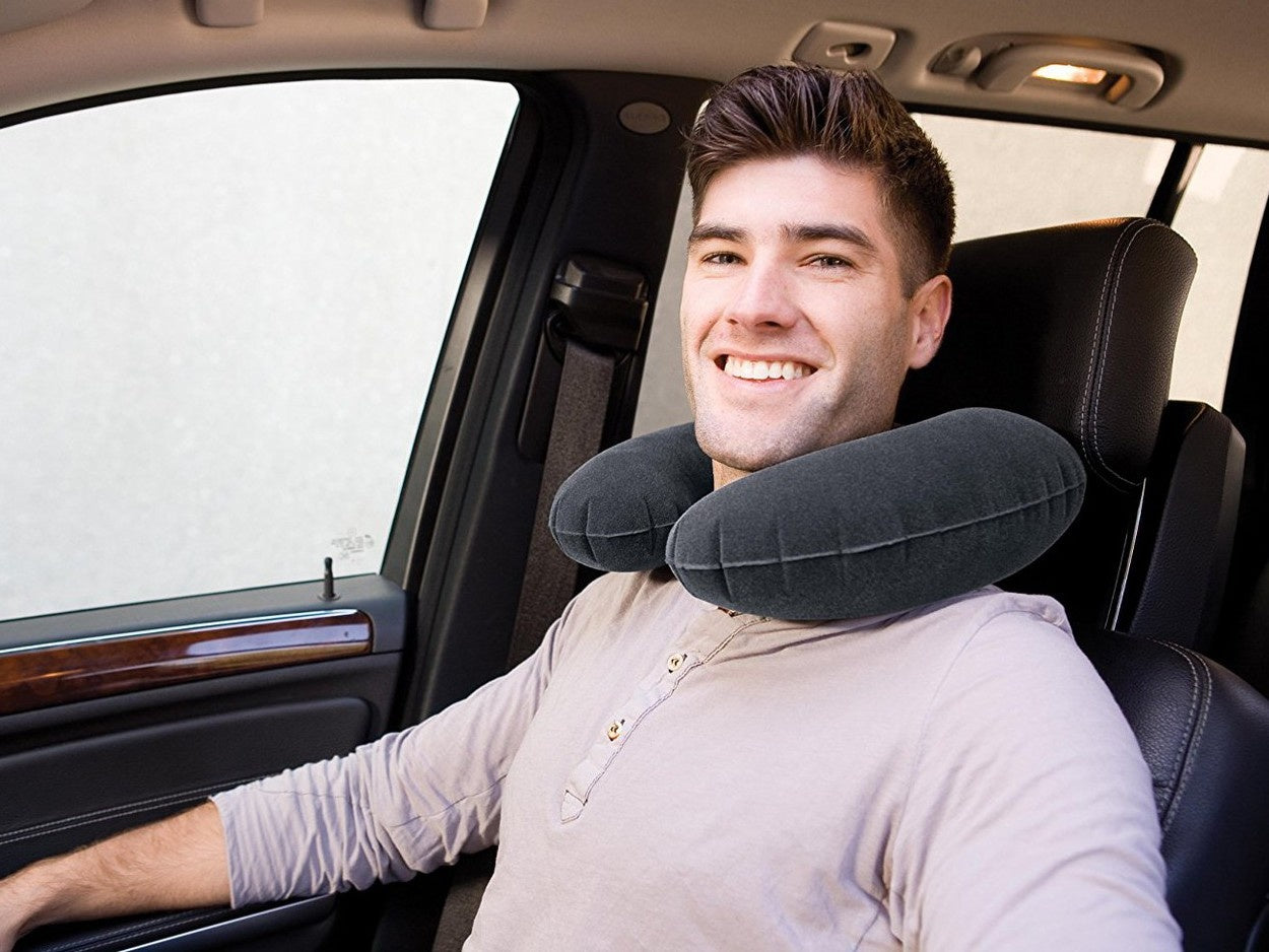 Velor travel pillow, headrest 33 x 25 x 8 cm INTEX 68675