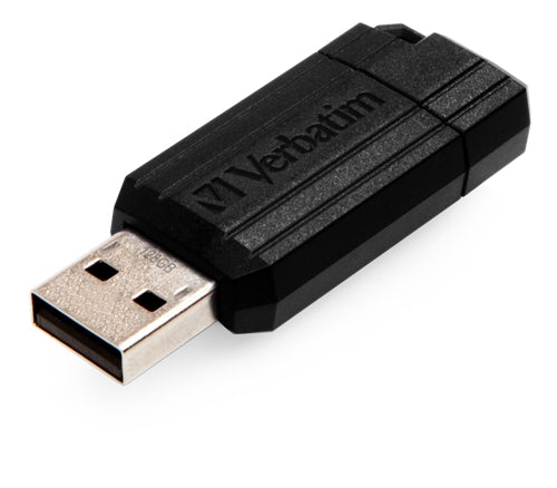 Verbatim PinStripe USB Flash Drive 128 GB USB 2.0 - Black