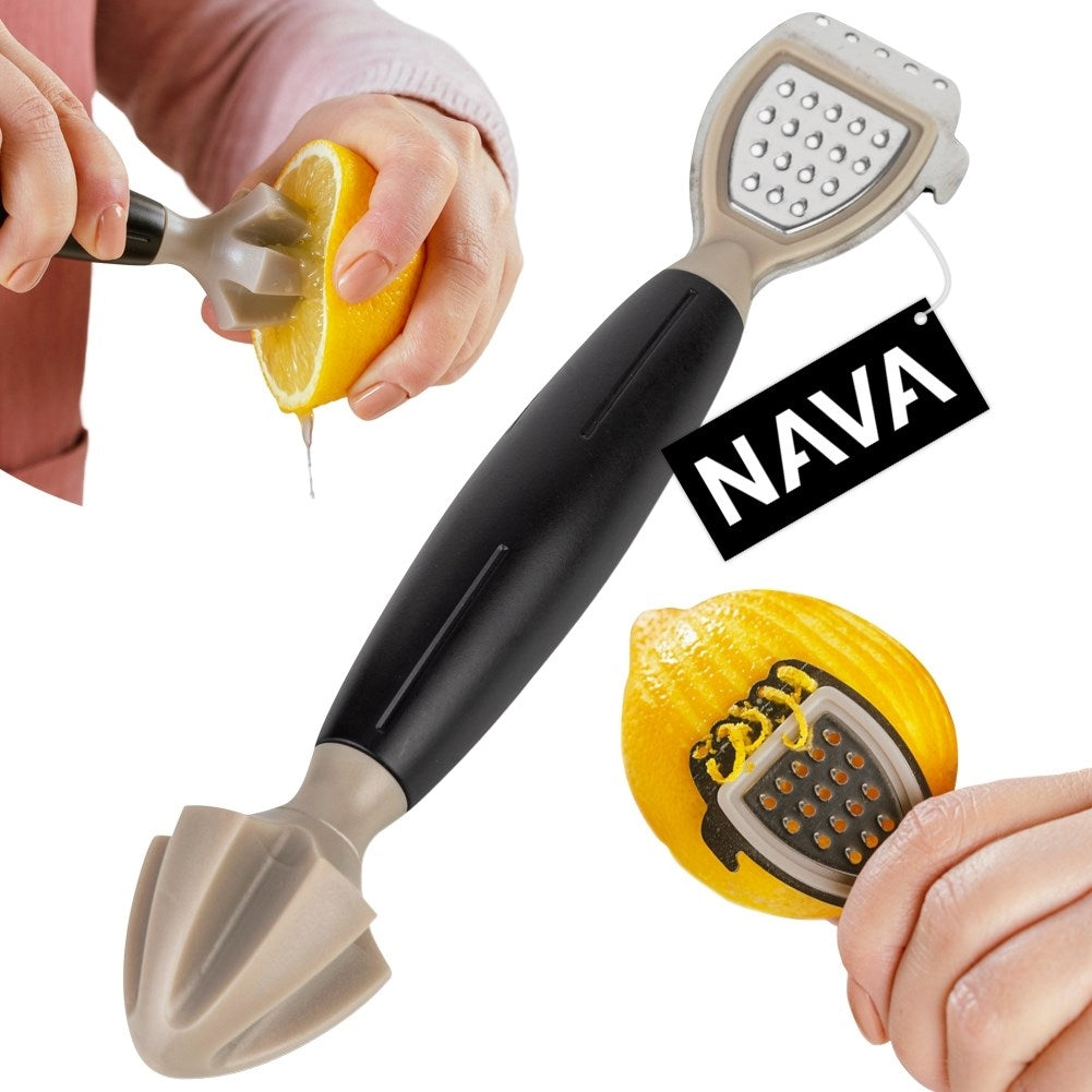 Versatile citrus press with scraper, grater and core remover