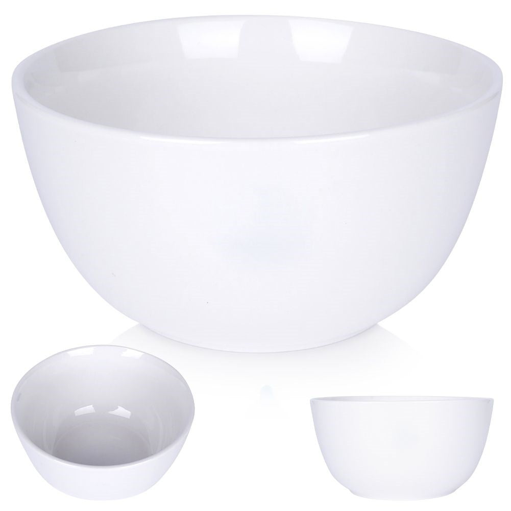 Versatile porcelain bowl 950 ml, dishwasher & microwave safe