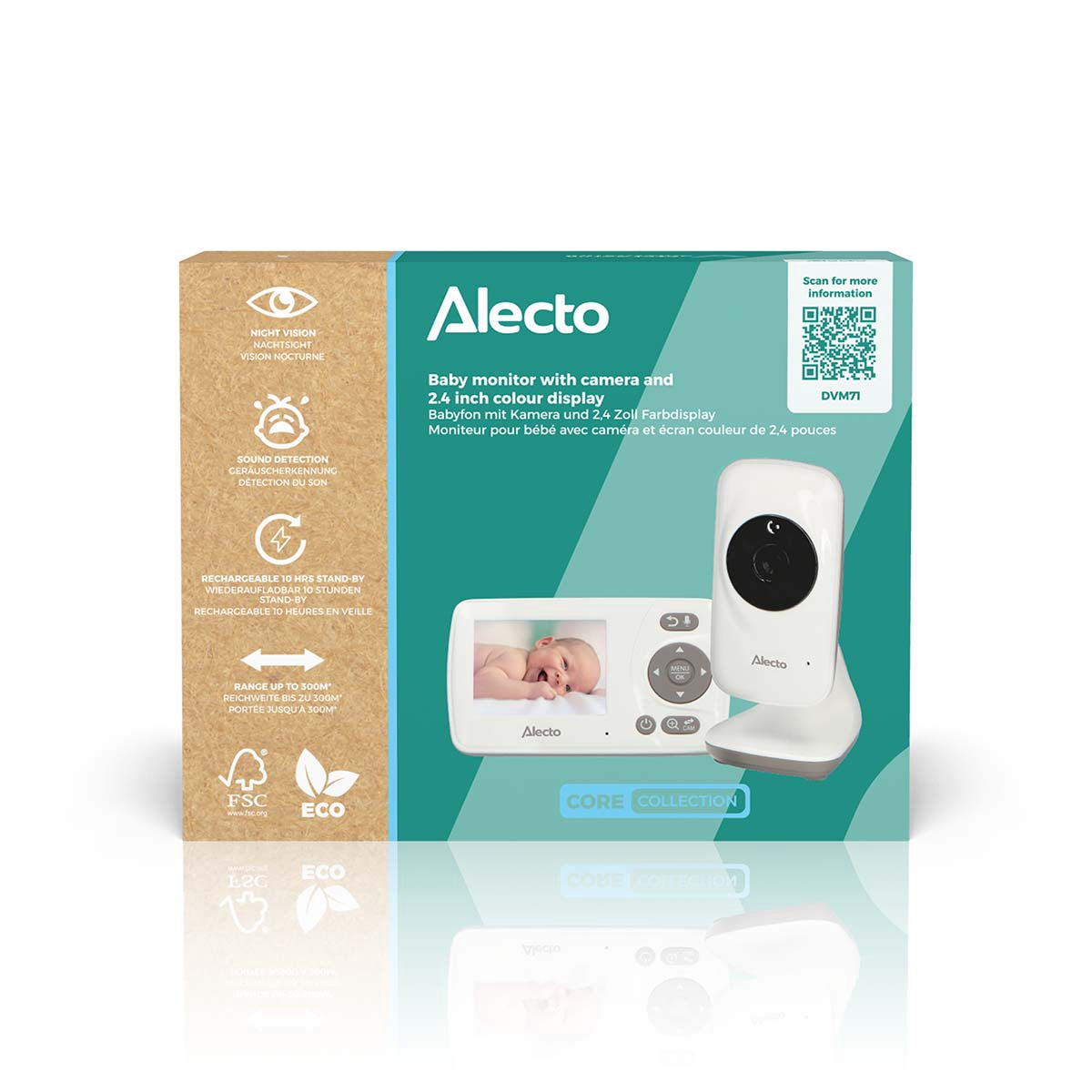 Video Baby Monitor, 2.4" Color Display, Night Vision