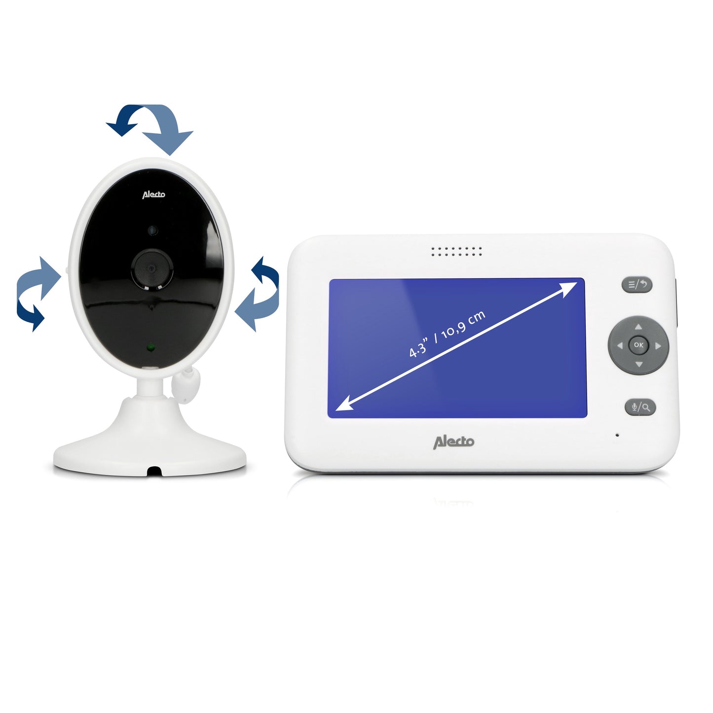 Video Baby Monitor with 4.3" Color Display, Night Vision