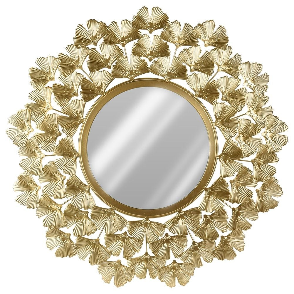 Wall Mirror with Golden Metal Frame for All Rooms