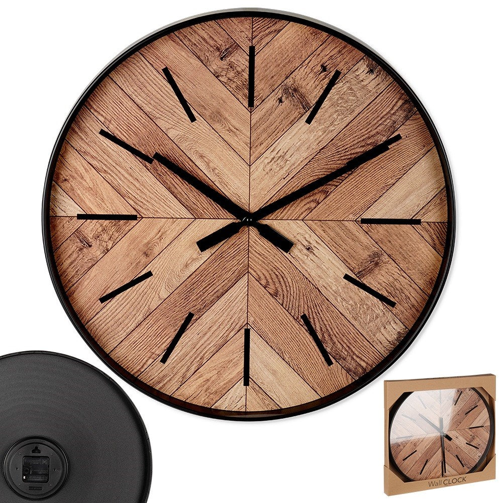 Wall clock black 50 cm