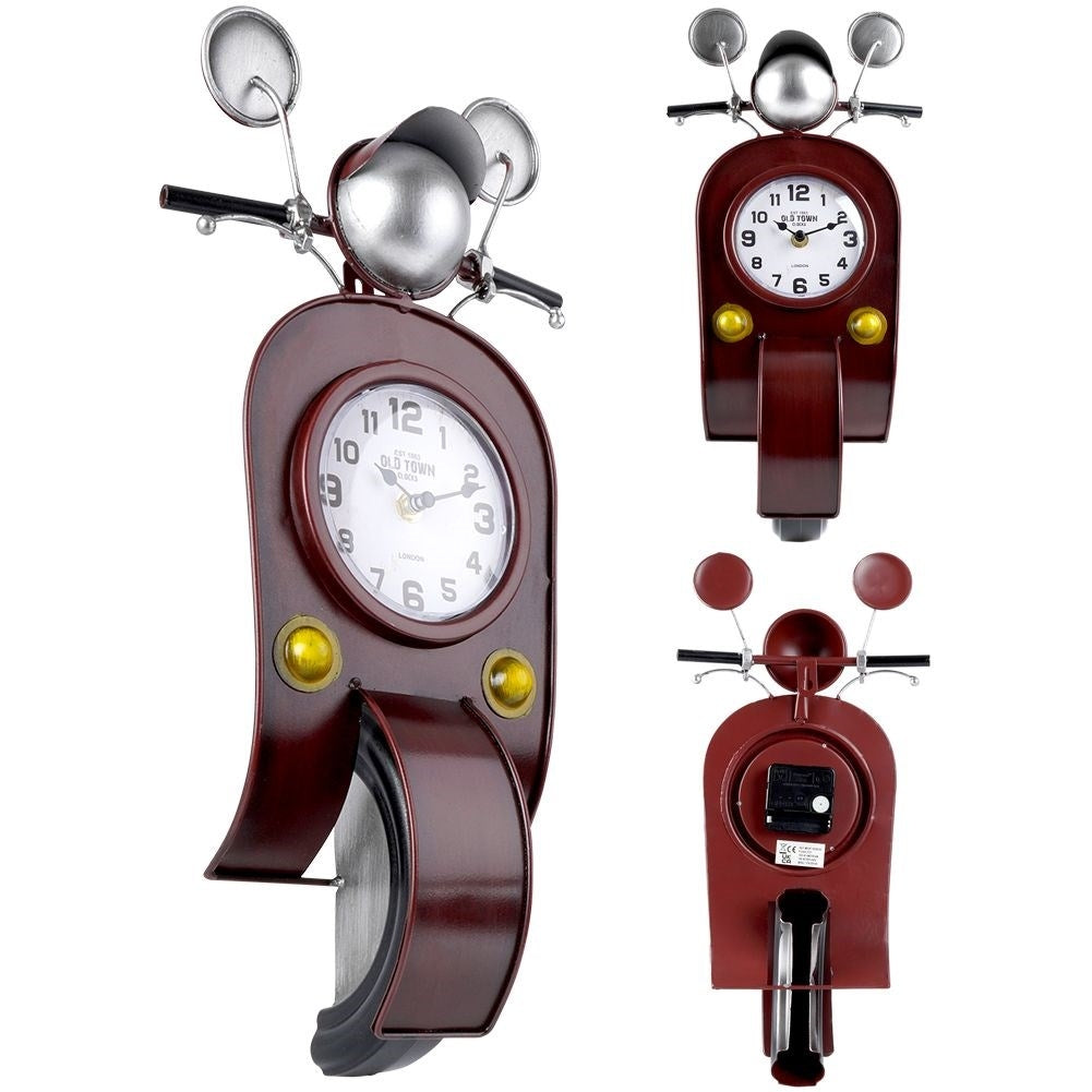 Wall clock in scooter shape