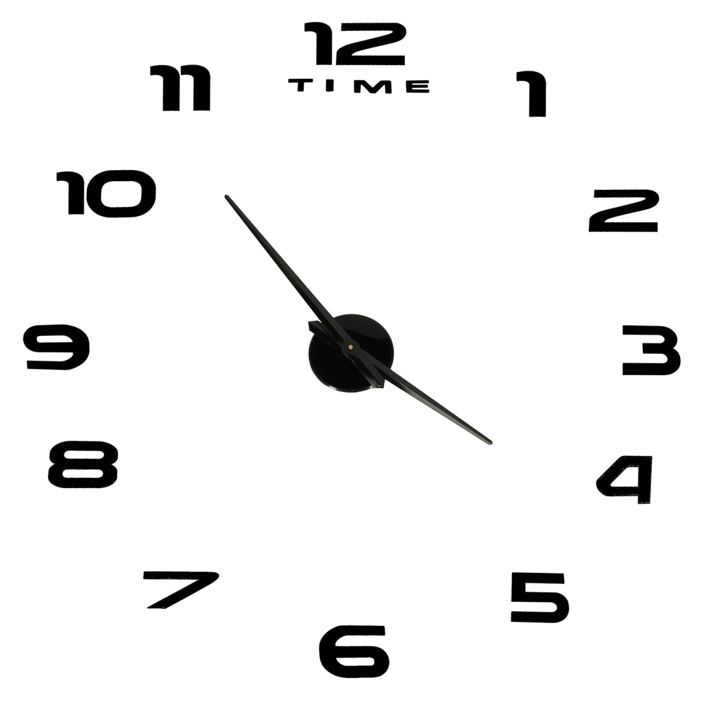 Wall clock large 80-120cm black 12 digits