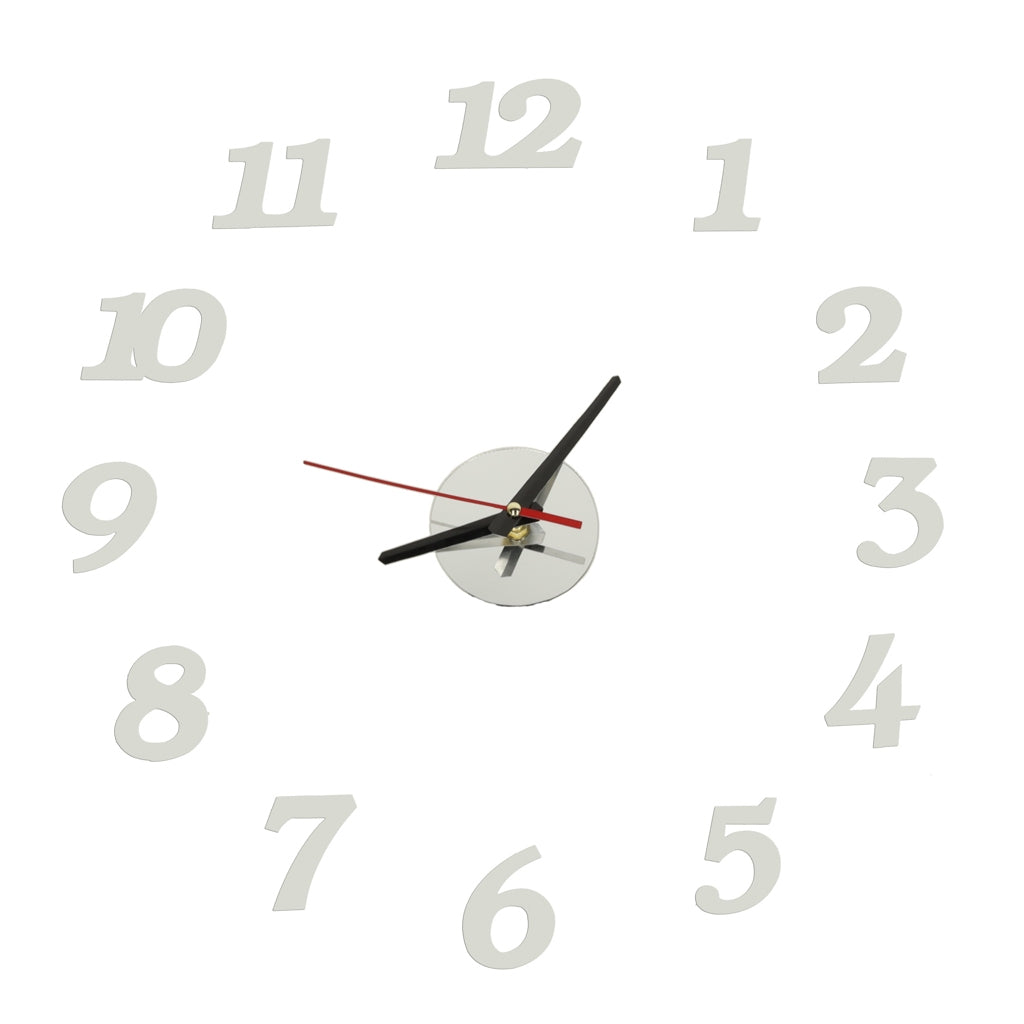 Wall clock silver 12 hours