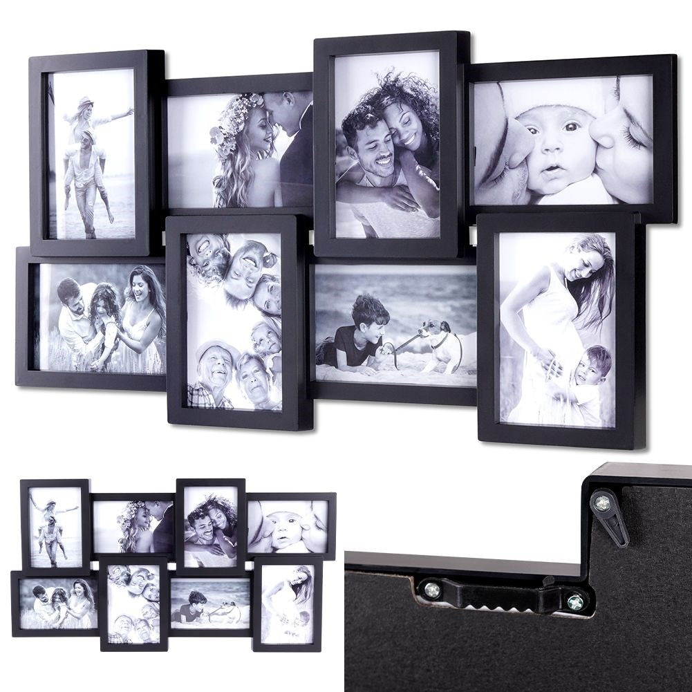 Wall collage frame for 8 Pictures in Black - 10x15 cm